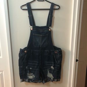 Love & Legend denim short overalls